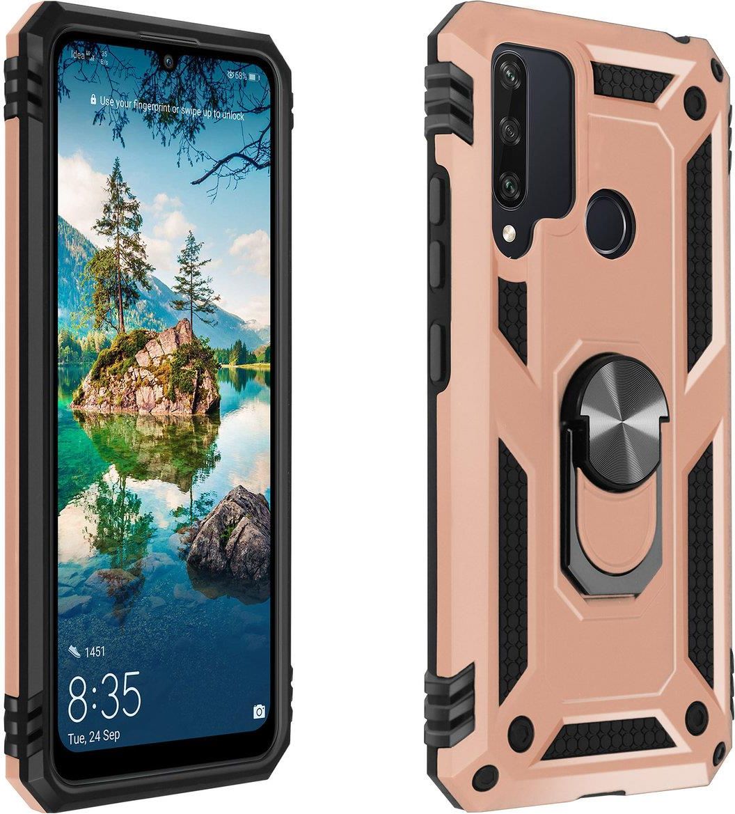 Avizar Etui Huawei Y6P Bi Material Sztywny Miękki Magnetyczny Stojak Z