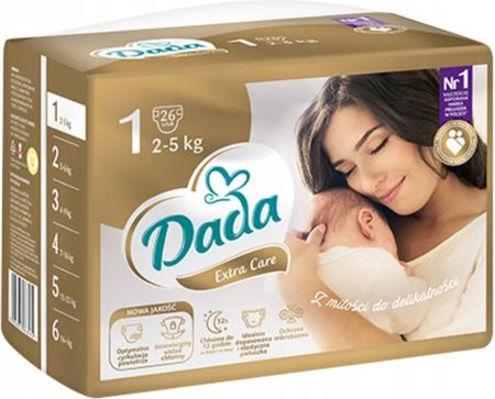 Dada Pieluszki Extra Care Rozmiar 1 2-5kg 208Szt - zdjęcie 3