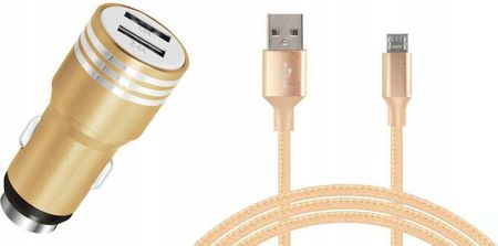 Carcommerce Ładowarka Samochodowa Usb x 2 Kabel microUSB 12W - zdjęcie 2