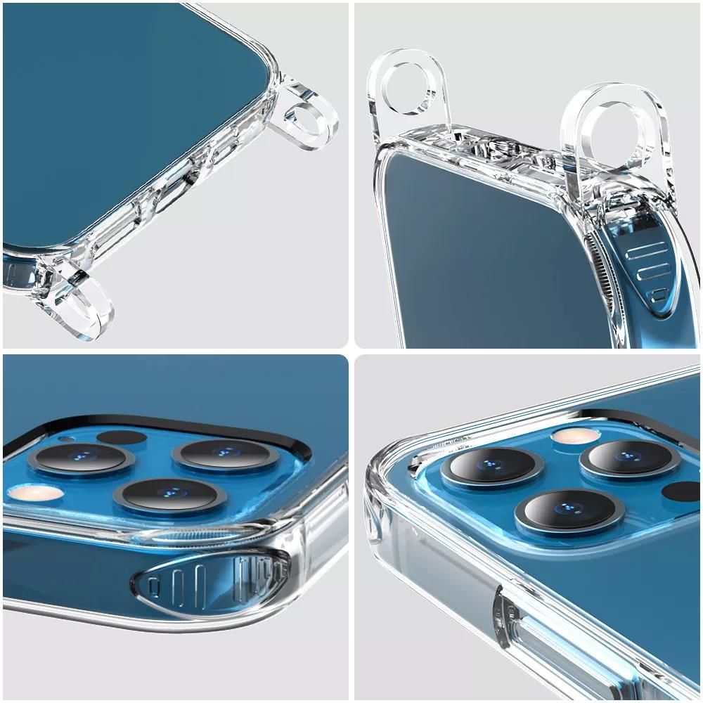 Crossbody Clear Hooks Xl Strap Etui Z Paskiem Na Szyj Do Iphone