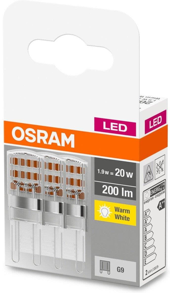 Osram 3Pak Żarówka Led G9 Kapsułka 1 9W 20W 200Lm 2700K Ciepła Base