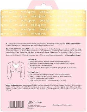 More4Care Luxury Boob Shaper Żelowa Maska Wygładzająca - zdjęcie 2