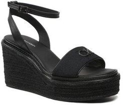 Espadryle Calvin Klein Wedge Hh W Hw Hw Hw Black Mono Gn