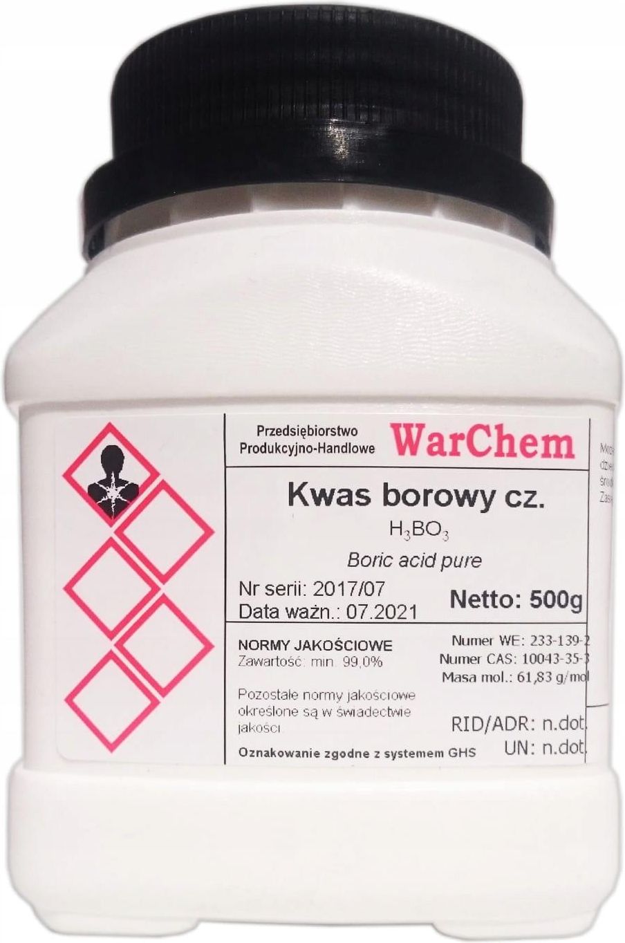 Drobne Akcesoria Medyczne Warchem Kwas Borowy 500G 42326 Ceny I