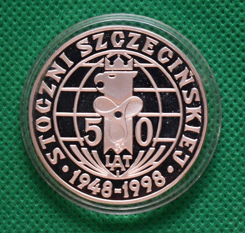 Nieakredytowany Medal Stocznia Szczecińska 50 Lat 1998 Stan L Ceny i