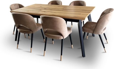 Wioleks Stół Z Krzesłami Luis 180/100+ 2X45 Cm + 6 Krzeseł Kw112 - zdjęcie 2