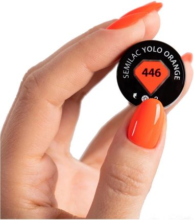 Semilac Lakier Hybrydowy 446 Yolo Orange 7Ml - zdjęcie 2