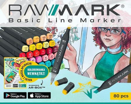 Rawmark Markery Basic Line 80Szt. + Kolorowanka - zdjęcie 2