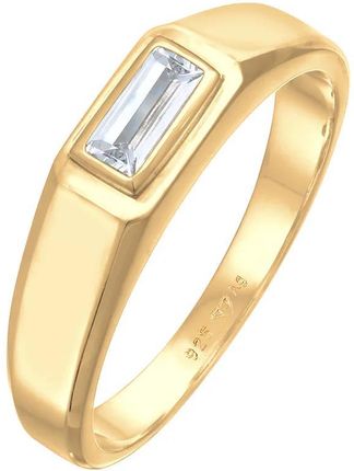 Kuzzoi Pierścień Męski prosty elegancki z topazem ze srebra próby 925 Sterling Silver - zdjęcie 2