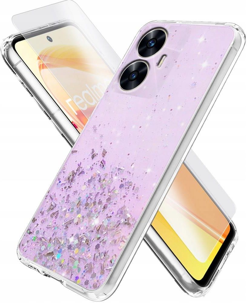 Xgsm Etui Brokat Do Realme C55 Glitter Szkło Etui na telefon ceny i