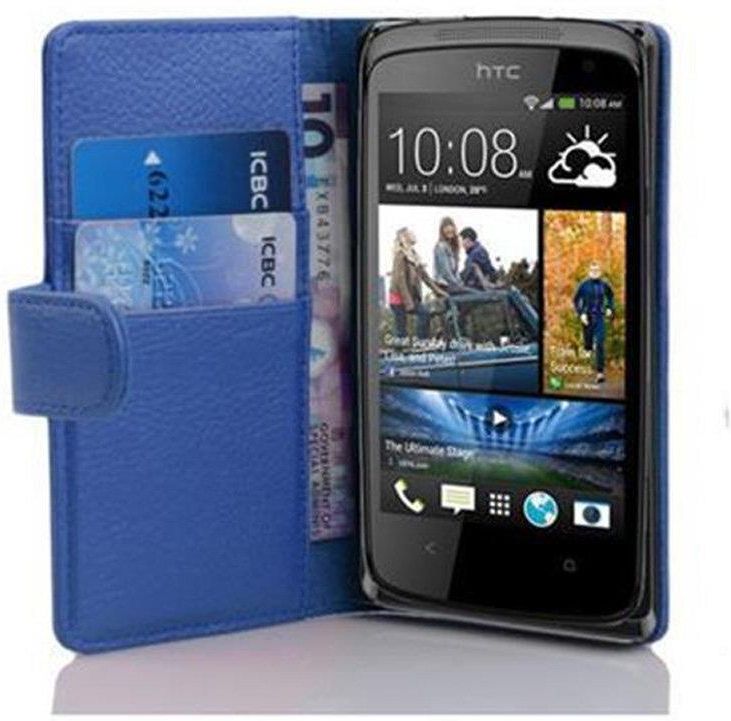 Cadorabo Etui Do Htc Desire W Kr Lewski Niebieski Pokrowiec Portfel