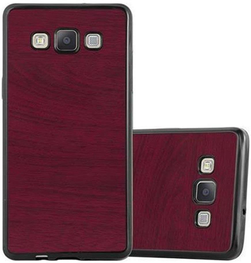 Cadorabo Pokrowiec Do Samsung Galaxy A3 2015 Etui W Wooden Czerwony