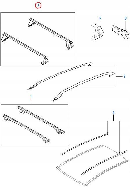 Relingi Dachowe Ford Oe Baga Nik Dachowy Focus Mk Kombi Bez Reling W