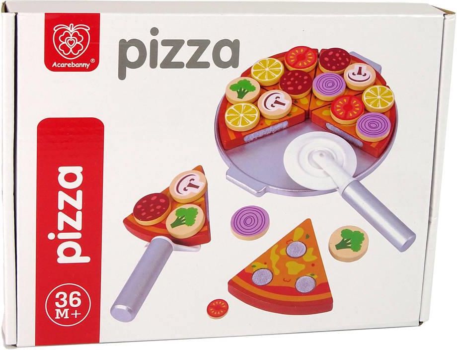 Zabawka Leantoys Zestaw Pizza Drewniana Uk Adanka Rzepy Akcesoria