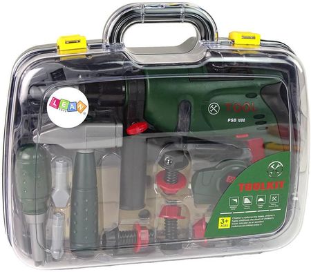 Leantoys Zestaw Majsterkowicza W Walizce Wiertarka Na Baterie Młotek - zdjęcie 5