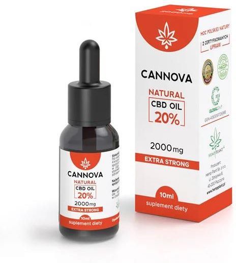 Preparat Medycyny Naturalnej CANNOVA Natural CBD Oil 20 Olej Konopny