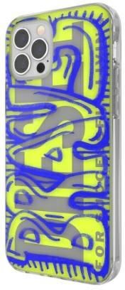 DIESEL SNAP CASE CLEAR AOP IPHONE 12 PRO MAX NIEBIESKO-LIMONKOWY/BLUE-LIME 42565 - zdjęcie 3