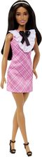 Barbie Fashionistas w różowej, kraciastej sukience FBR37 HJT06