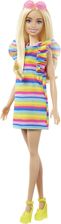 Barbie Fashionistas blondynka z aparatem na zęby i w tęczowej sukience FBR37 HPF73