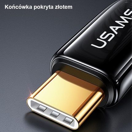 Usams Kabel Pleciony U82 Usb-C Na 1.2M 240W Pd 3.1 Fast Charging Czarny/Black Sj580Usb01 Us-Sj580 - zdjęcie 6