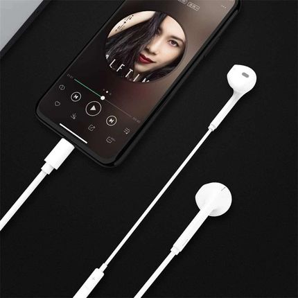 SŁUCHAWKI PRZEWODOWE DOUSZNE VEGA COLORS EARPODS USB-C TYPE C NEW CHIP BIAŁE - zdjęcie 4