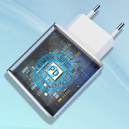 4Kom Ładowarka Sieciowa 3.6A 25W Fast Power Delivery Pd USB-C Type-C Single Biała - zdjęcie 2