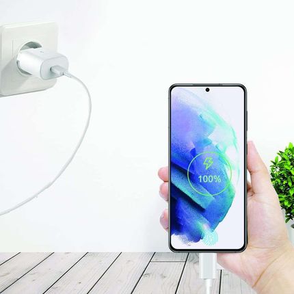 4Kom Ładowarka Sieciowa 3.6A 25W Fast Power Delivery Pd USB-C Type-C Single Biała - zdjęcie 4