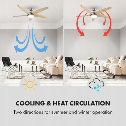 Klarstein Wentylator Sufitowy Ø134Cm Lampa Pilot - zdjęcie 3