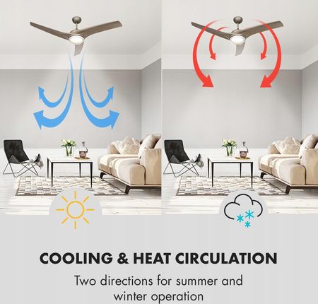 Klarstein Wentylator Sufitowy Ø132Cm Lampa Pilot - zdjęcie 3