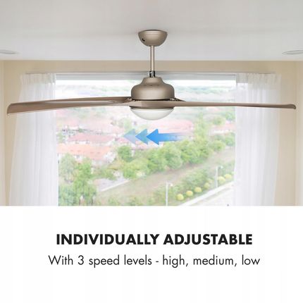 Klarstein Wentylator Sufitowy Ø132Cm Lampa Pilot - zdjęcie 2