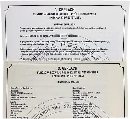 G. GERLACH SUBMARINE Z BIAŁĄ TARCZĄ - zdjęcie 3