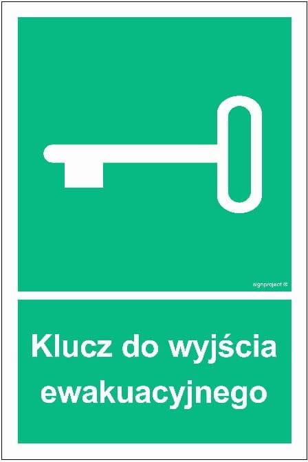 Libres Polska Sp Ac026 Klucz Do Wyjścia Ewakuacyjnego 10x15 Cm Fs