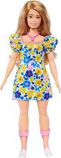 Barbie Fashionistas 208 z zespołem Downa ubrana w kwiecistą sukienkę FBR37 HJT05