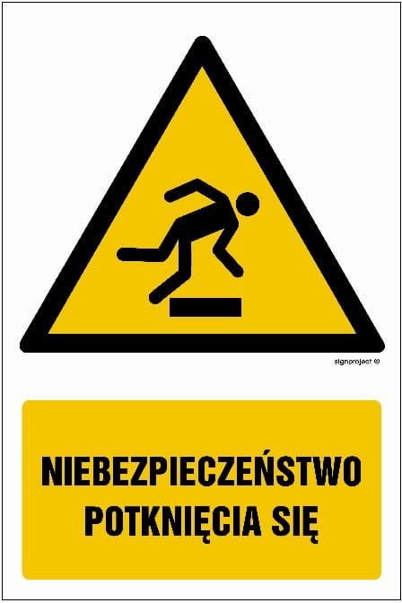 Libres Polska Sp Gf035 Niebezpieczeństwo Potknięcia Się 5X7 5 Cm Ks