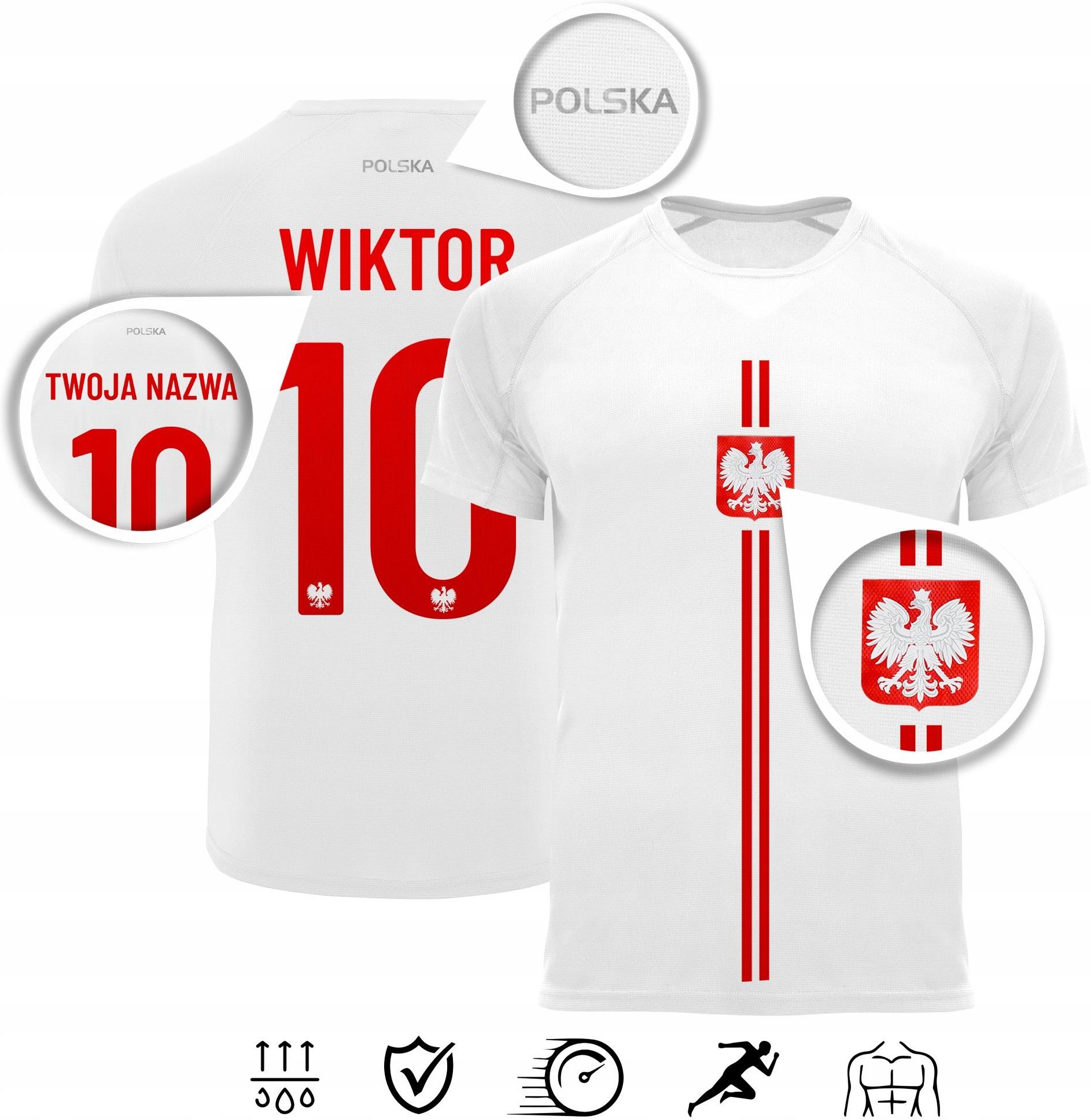 Shop4Fans Koszulka Reprezentacji Polski Z Własnym Imieniem L Ceny i