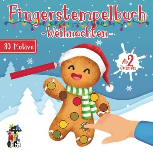 Fingerstempelbuch Weihnachten Ab 2 Jahren Weihnachtsmalbuch Mit 30