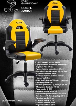 Cobra Junior Pro Żółto-Czarny CRF2302 - zdjęcie 5