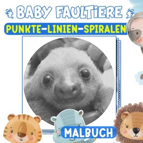 Baby Faultiere Punkte Linien Spiralen Malbuch Sammlung Von Vielen