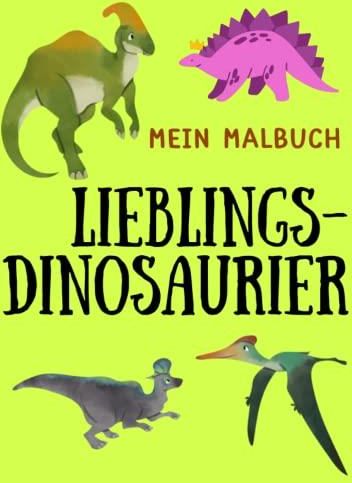 Malen nach Zahlen für Kinder ab 4 Jahren mit Dinosaurier Motiven