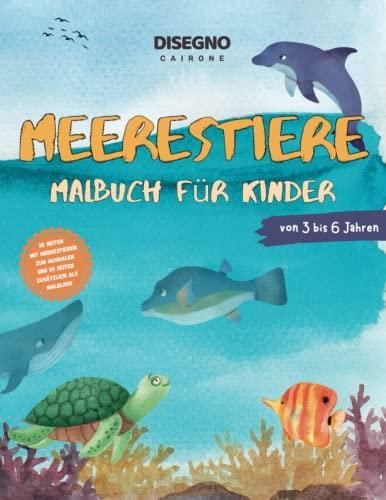 Malbuch Mit Meerestieren Aus Dem Ozean Zum Ausmalen F R Kinder Im Alter