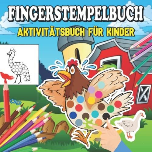 Aktivitätsbuch für kinder Fingerstempelbuch Fingerabdruck Motive zum