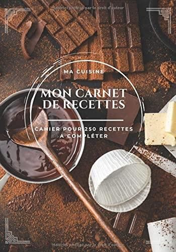 Ma Cuisine Mon Carnet De Recettes Cahier Pour Recettes A