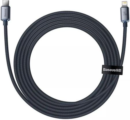 Baseus Câble Crystal Shine Series Câble Usb Pour Une Charge Rapide Et Un Transfert De Données Usb Type C - Lightning 20W 2M Noir - zdjęcie 2