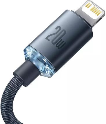 Baseus Câble Crystal Shine Series Câble Usb Pour Une Charge Rapide Et Un Transfert De Données Usb Type C - Lightning 20W 2M Noir - zdjęcie 4