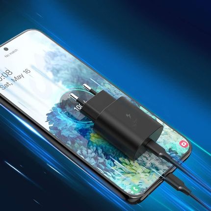 4Kom.Pl Ładowarka Sieciowa 3.6A 25W Fast Power Delivery Pd Usb C Type C Single Czarna - zdjęcie 5