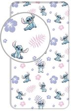 Zdjęcie Jerry Fabrics Prześcieradło Bawełniane Z Gumką Lilo I Stitch Białe Kolorowe Rozmiar 90X200 Cm - Wyszków