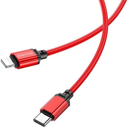 Markowe Borofone Kabel Bx87 Sharp Typ C Na Lightning Pd 20W 1 Metr Czerwony - zdjęcie 2