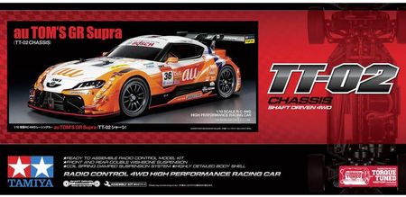Tamiya Model Samochodu Rc 1:10 Rc Au Tom´S Gr Supra Tt 02 1:10 466 Mm 110RCAUTOMSGRSUPRATT02 - zdjęcie 2