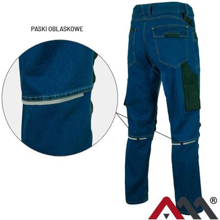 Art-Mas Spodnie Robocze Długie Jeans Stretch - zdjęcie 2