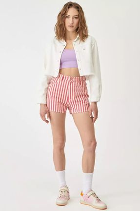 WRANGLER HIGH RISE FESTIVAL SHORT RASPBERRY RIPPL W25JXW46Z - zdjęcie 2